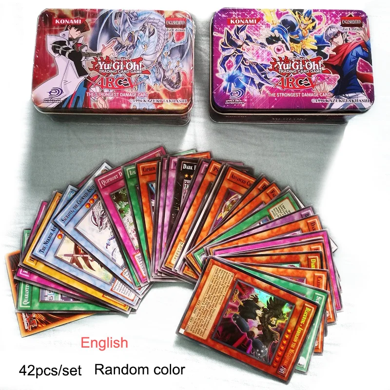 Yu Gi Oh Cards детская игровая коробка Япония Yugioh коллекционная карточка игры для детей коллекции 42 шт./кор