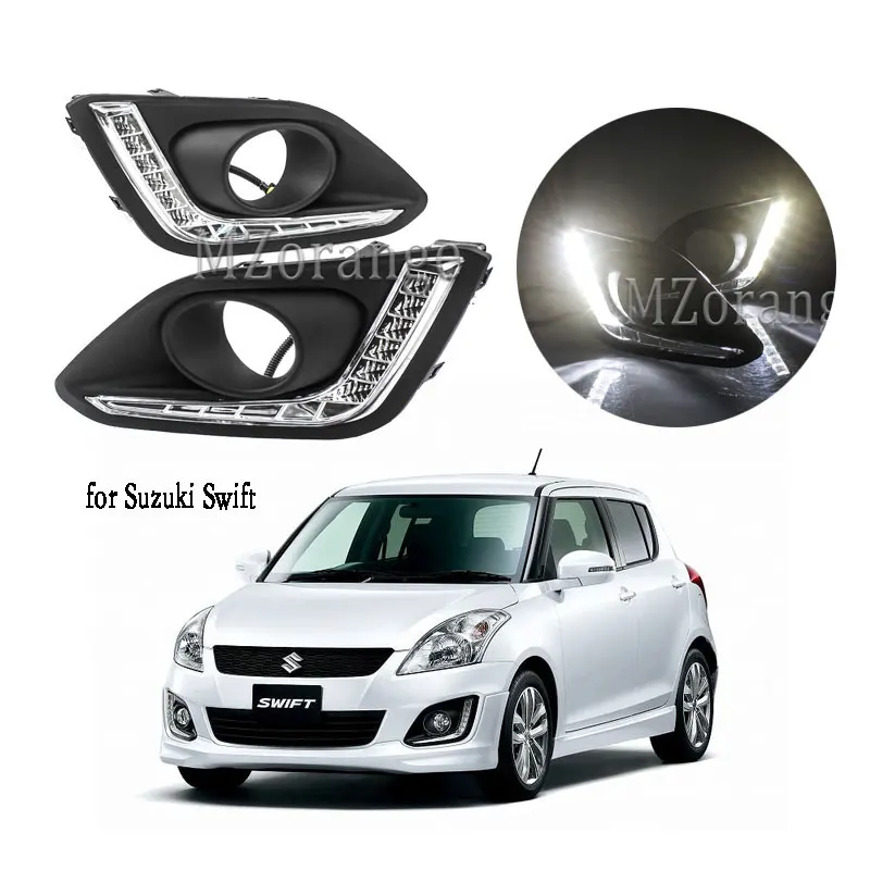 Дневные ходовые огни Светодиодный ные ДХО фары для Suzuki Swift 2014 2015 2016