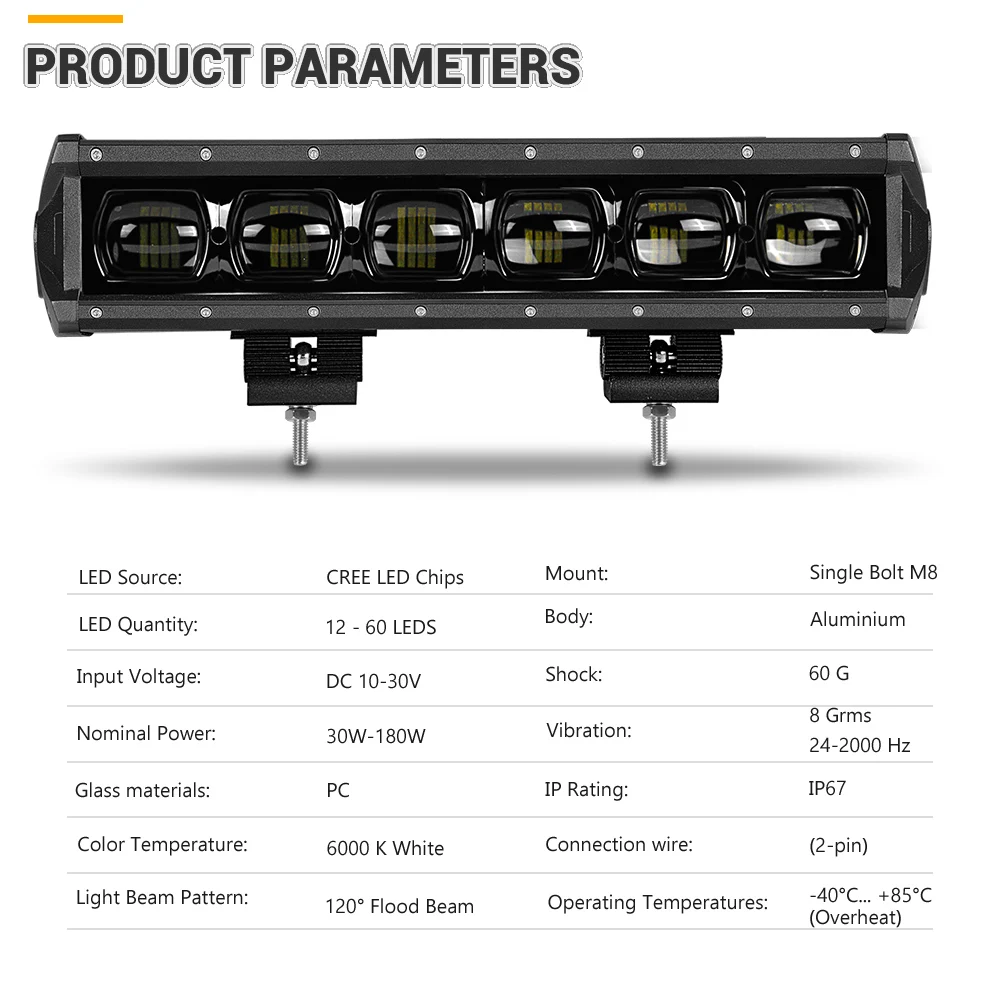 6D Lens led bar light (2)