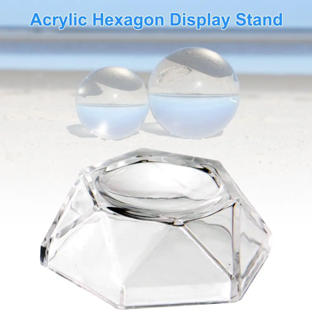 5pcs Hexagon Transparent Display Stand Holder Storage rack for Softball Golf Tennis Ball Baseball Egg Sphere Puzzle Ball