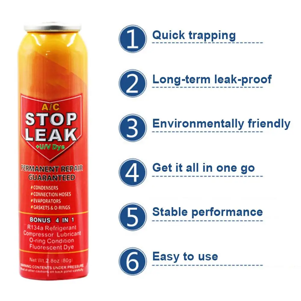 80 г агент для ремонта утечки кондиционера автомобильный флуоресцентный детектор