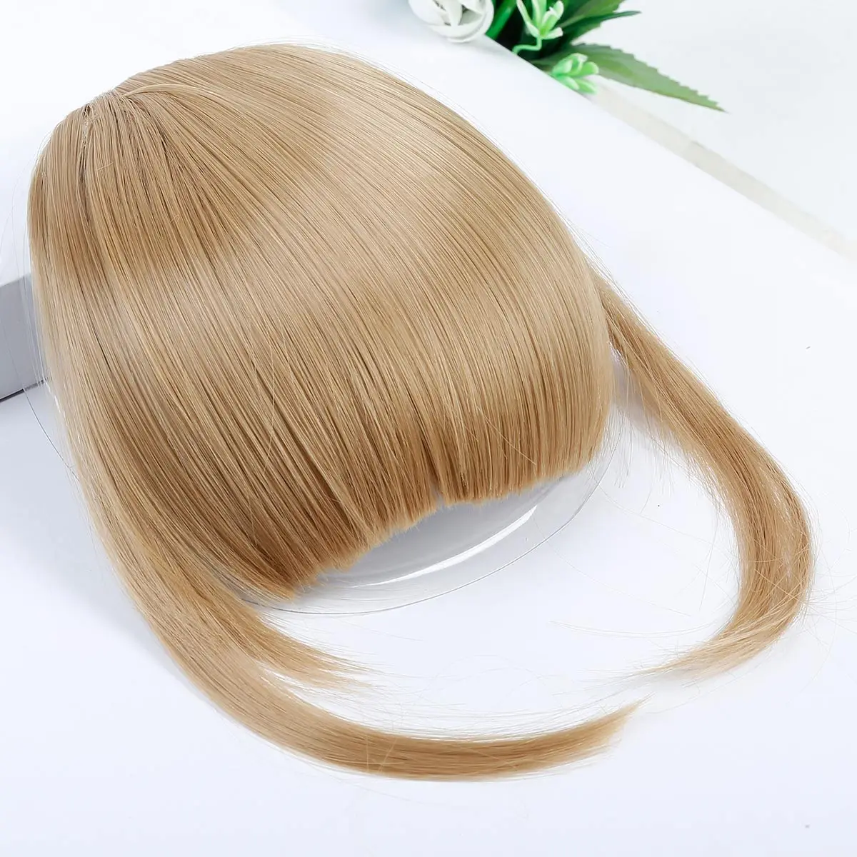 MUMUPI черный коричневый блонд поддельные бахрома Клип В челке наращивание волос с высокой температурой синтетическое волокно