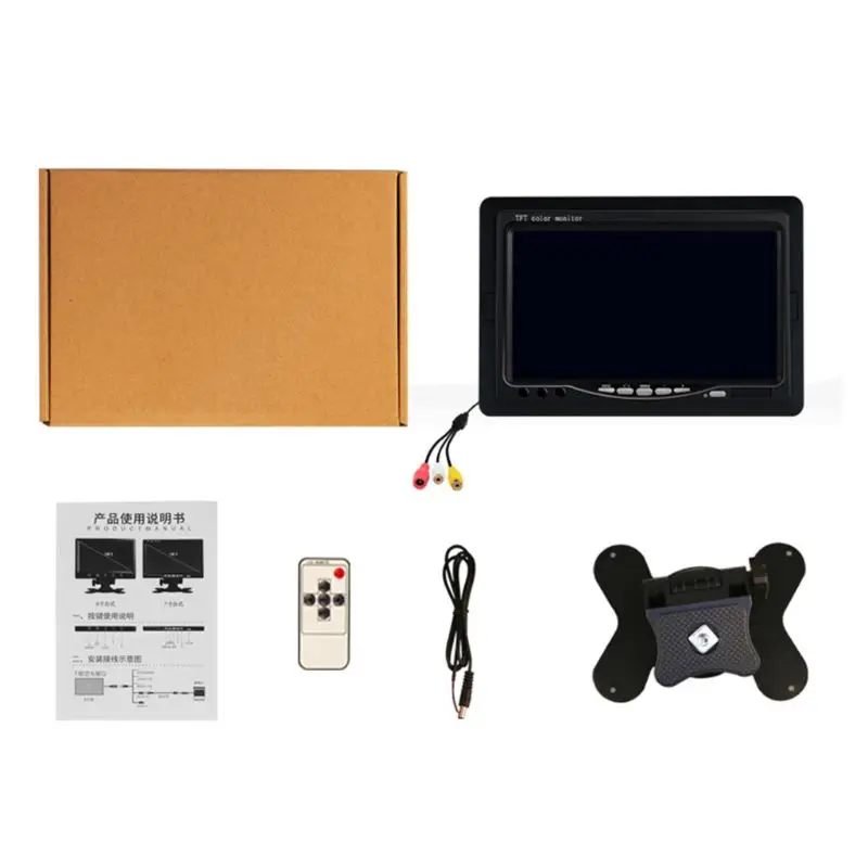 DC 12V " TFT lcd цифровой монитор цветной экран автомобиля заднего вида Обратный монитор камеры