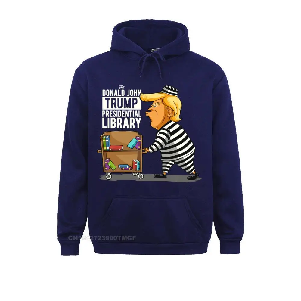 Cheap Men Sweatshirts Prison Trump Presidential Library Funny Anti Trump Pullover Hoodie__19088 Hoodies Long Sleeve Clothes Leisure Prison Trump Presidential Library Funny Anti Trump Pullover Hoodie__19088navy