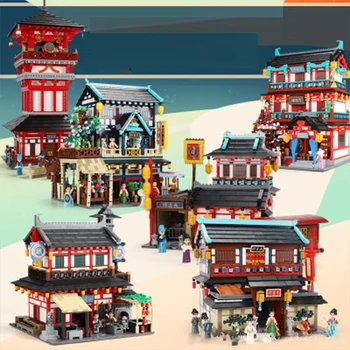 

xingbao city street view building blocks creative streetview Chinatown architecture model bricks christmas toys for kids gifts