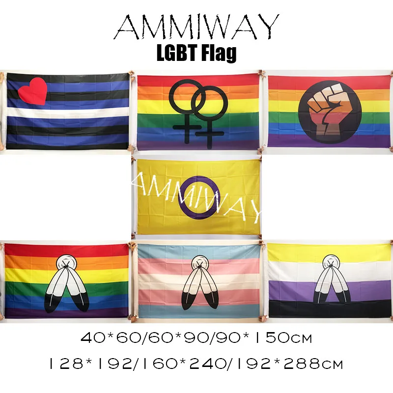 AMMIWAY БДСМ кожаный сабвуфер Гей Гордость женский мир интерсекс двойного духа
