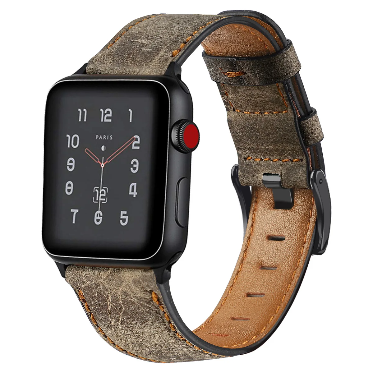 Сменный ремешок из натуральной кожи для Apple Watch, ремешки серии 5, 4, 3, 2, 1, Ретро ремешок для часов Iwatch 38 мм, 42 мм, 40 мм, 44 мм