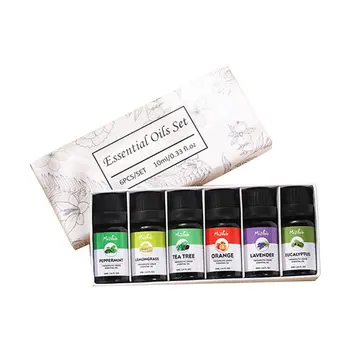 

Essential Oil Set Single Essential Oil 6Pcs Set 10Ml Plant Aromatherapy Moisturizing Skin Care Essential Oil