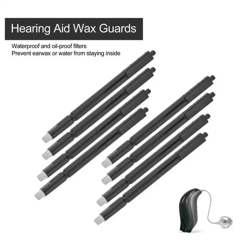 8pcs/Box Hearing Aid Ear Wax Guards Dustproof Earwax Guard Filters 1.2mm/2mm Hole Diameter Hearing Aids Accessory for Elderly 4