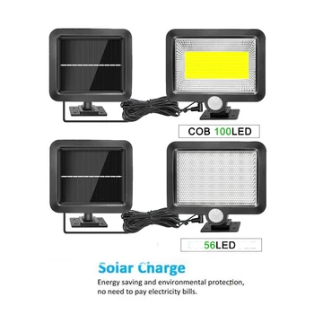 

Outdoor 56/30 LED Solar Light Waterproof Auto PIR Motion Sensor Solar Wall Light Adjustable Solar Lamp For Garden Lighting split