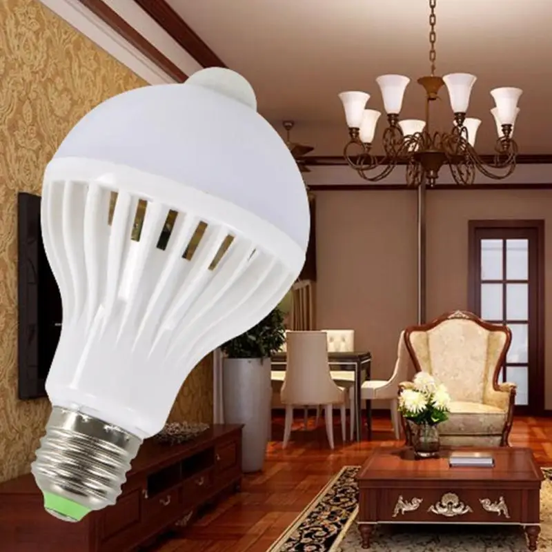 

LED motion sensor light E27 220V 5W 7W 9W automatic on/off LED photosensitive human motion detector night light infrared sensor