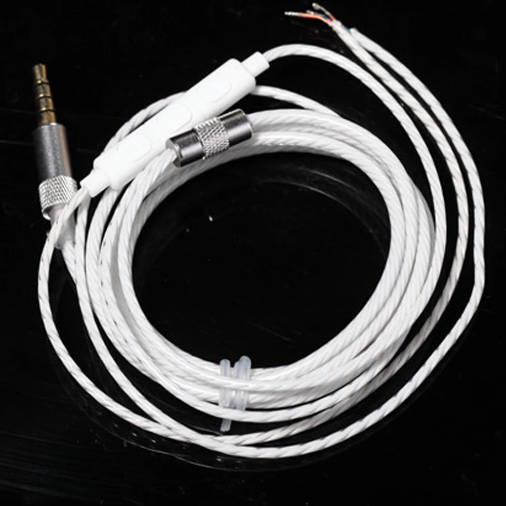 

4 Color 3.5mm Jack DIY Earphone Audio Cable Controller Repair Replacement Headphone 18 Copper Core Wire