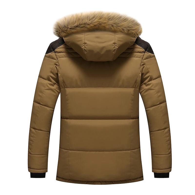 Winter Plush thickening Jacket Men Parka With Fur Hooded Quilted Padded Wadded Windbreaker warm Male Coat Parkas Korean Overco