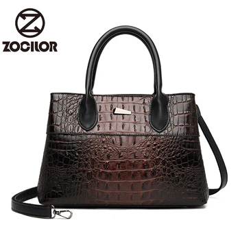 

Fashion PU Leather Shoulder Bag For Women 2020 High Quality Crocodile Pattern Capacity Women S Crossbody Bags Designer Handbags