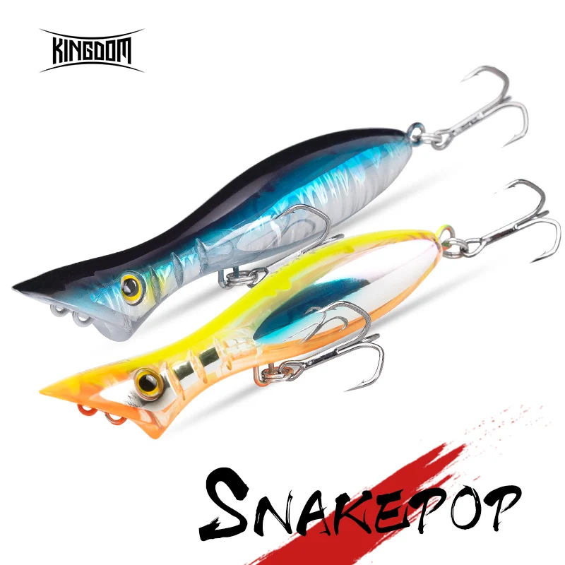 

Kingdom Floating Sinking Popper Wobblers 95/115/135mm Fishing Lure Z Action Artificial Hard Popper Bait For Winter Pike Fishing