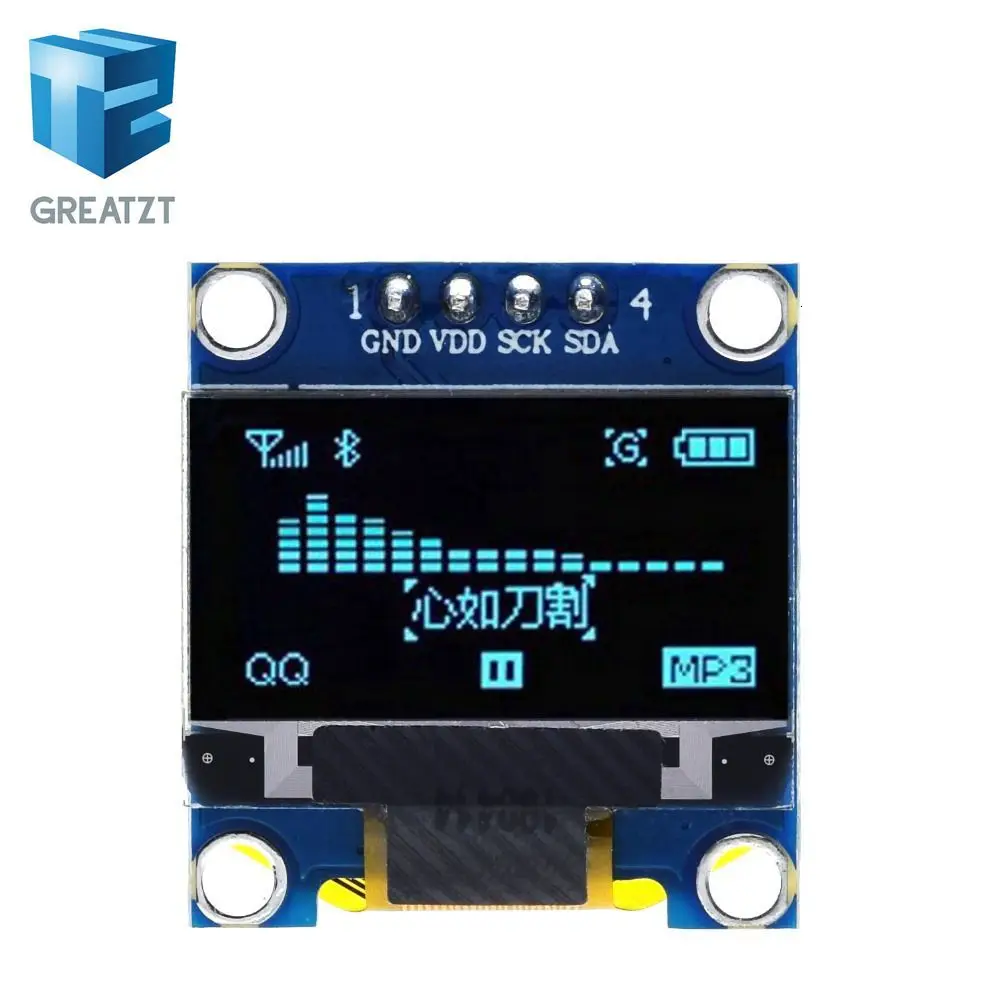 0,96 дюймов IIC Серийный желтый синий OLED дисплей модуль 128X64 IEC SSD1306 12864 плата с ЖК-экраном GND VCC SCL SDA 0,96 "для Arduino