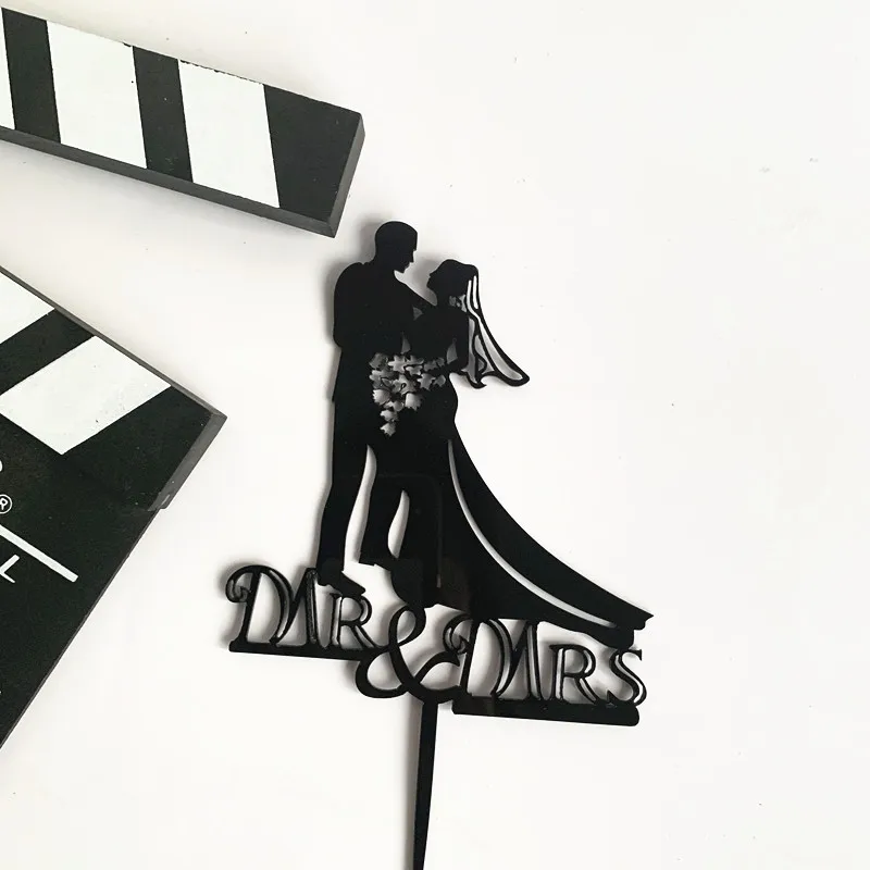 Свадебный торт Топпер Жених для невесты Mr Mrs рождественские украшения акриловый черный торт топперы товары для свадьбы вечеринки сувениры для взрослых