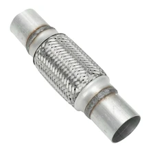 Выхлопная гибкая труба из нержавеющей стали двойная оплетка 2X6 дюймов с концами длиной 10 дюймов Выхлопная гибкая труба из нержавеющей стали двойная оплетка 2X6 дюймов с концами длиной 10 дюймов