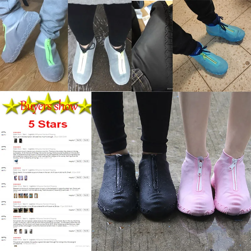 Unisex Family Large Size 24-47 Rubber Shoes Covers Child Women And Men Cover Shoes Waterproof Cover Shoe for shoe covers