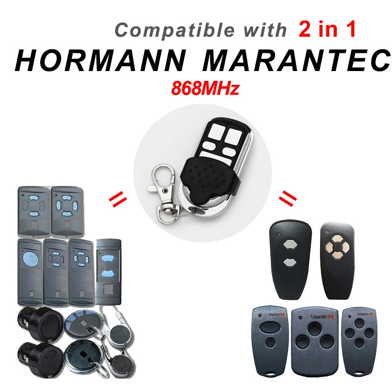 

Garage Remote Control HORMANN 868 MHz Command Clone 868mhz HSM 4 HSM2 HSE2 HSE4 Marantec Digital D302 382 Gate Door Opener Copy