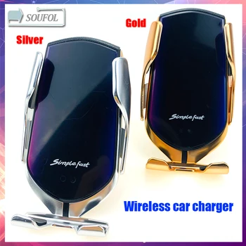 

Dropshipping Automatic Clamping 10W Car Wireless Charger For iPhone Xs Huawei LG Infrared Induction Qi Wireless Charger Car R1
