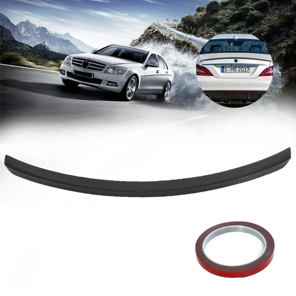 

New W218 Car Rear Trunk Boot Lip Spoiler Wing Lid Big ABS For Mercedes For Benz CLS CLASS W218 C218 For AMG 2011-Cars