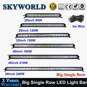 

SKYWORLD Big Single Row LED Bar 20 26 32 38 44 50inch Car Driving Light Offroad Bumper Roof Lamp Spot Beam For Truck Tractor ATV