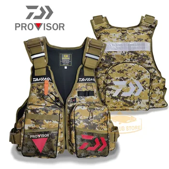 

2020 DAWA Fishing Life Jacket Reflected Light Rescue Warning Fishing Vest Multi-Function Multi Pocket High Buoyancy Life Jacket