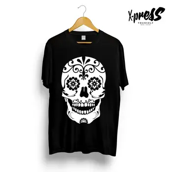 

FLORAL SUGAR SKULL PRINTED T-SHIRT MENS WOMENS SWAG HIPSTER RELIGION CROSS TEE