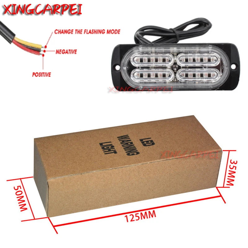 2 шт 12 V-24 V 20 светодиодный ультра-тонкий мерцающий светильник автомобиль грузовик, можно использовать при аварийной ситуации Предупреждение мигающий светильник Водонепроницаемый высокое Мощность красные, синие