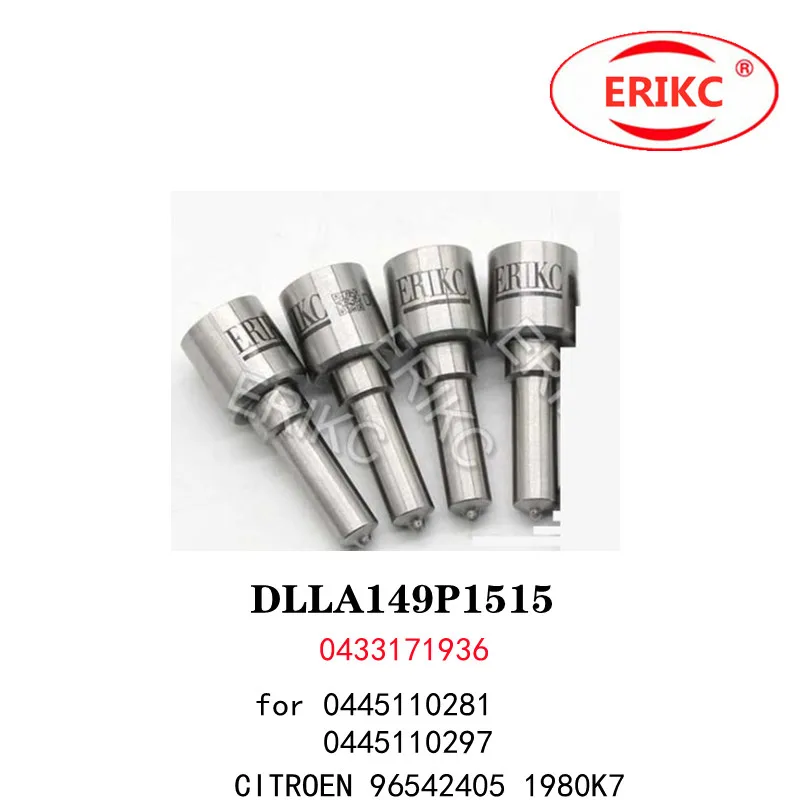 Erikc 4 Pezzi Ugello Dlla 149 P 1515 Oem 0433171936 Common Rail Dlla 149 P 1515 Per 0445110297 0445110281 0445110259