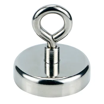 

River Fishing Magnet Powerful Force Portable Super Strong Eyebolt Lightweight Round Multipurpose Durable Hook Rare Neodymium