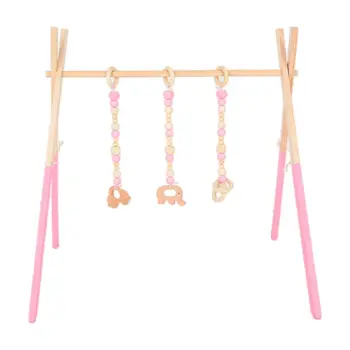 

1Set Nordic Cartoon Baby Wooden Gym Fitness Frame Rack Hanging Pendant Toys Kit Toddler Infant Room Decorations