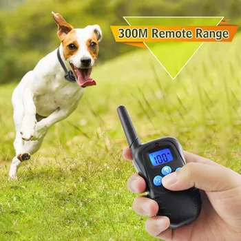 

300M 100 Level Remote Dog Training Collar Electric Shock Collar Anti Barking RepellerTelescopic Waterproof Rechargeable Pet Tool