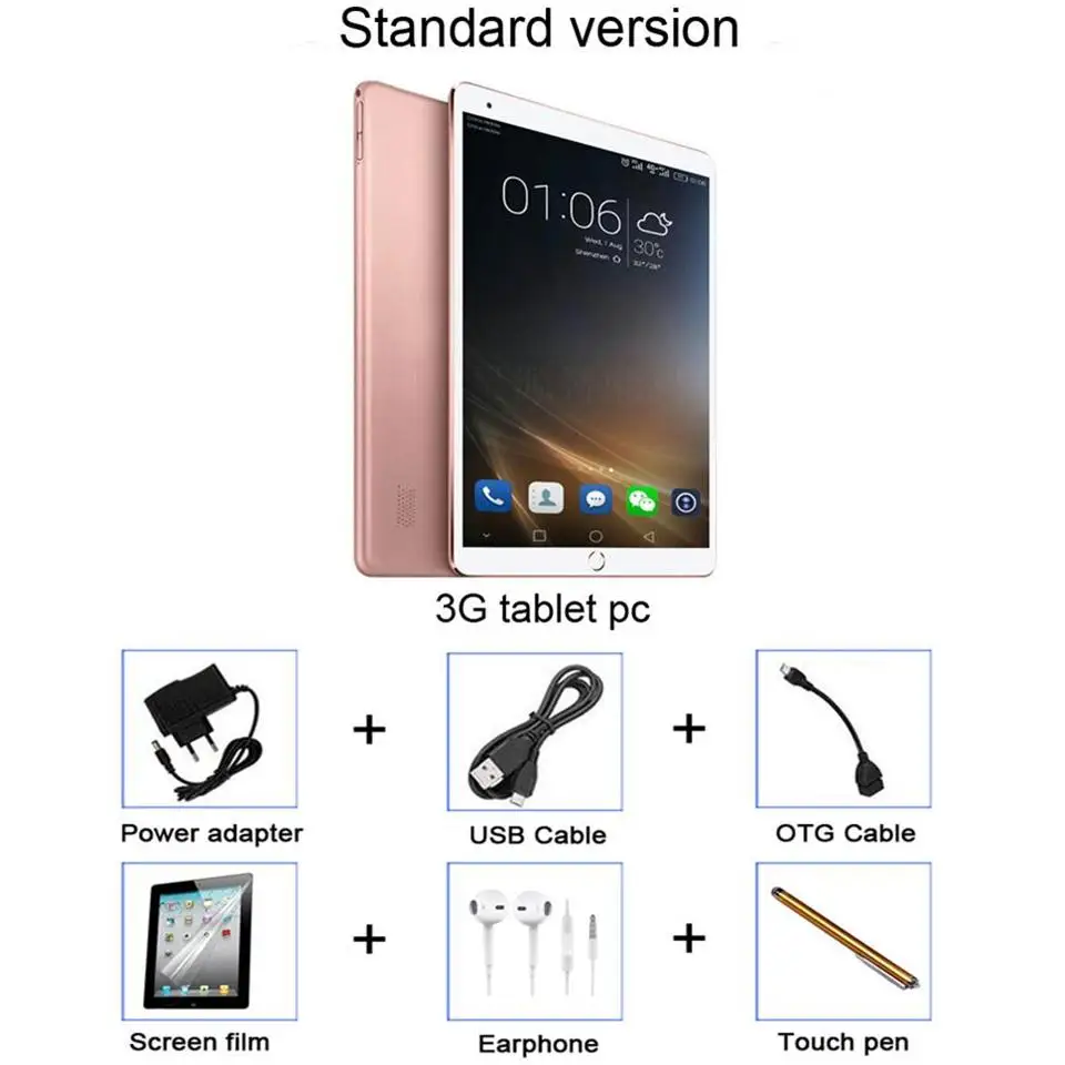 3G standard version 9,7 дюймов android планшет 4G телефонный звонок планшетный ПК 9,7 дюймов gps планшеты 9," для подарка wifi bluetooth - Комплект: 3G standard version