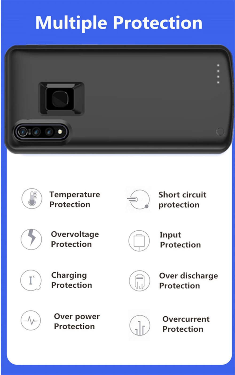 NTSPACE power Bank Чехлы для зарядки для VIVO Z5X портативные Чехлы для портативного зарядного устройства 6500 мАч Внешнее зарядное устройство для телефона