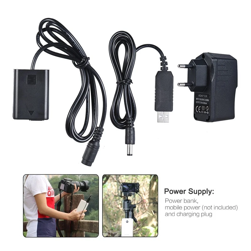 Np Fw50 аккумулятор + 5 В 3A Usb Кабель адаптер питания с разъемом для замены Ac Pw20 Sony Nex