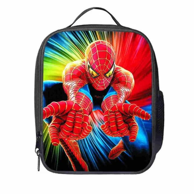 

cute Spiderman print lunch bag for kids women food bag Insulated Picnic lunch box children crossbody bags school supplies