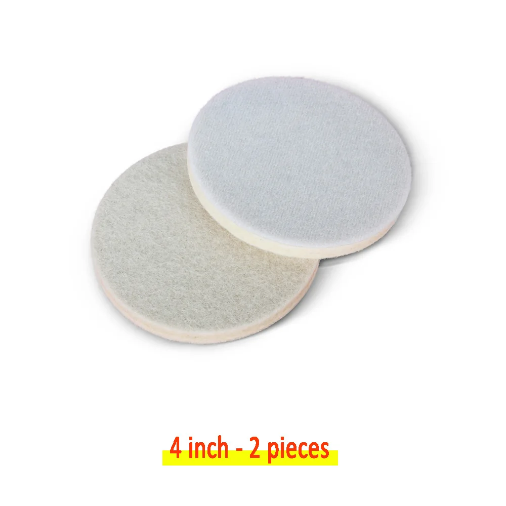 4 inch-2 pieces Z-LION 1/2/3/4/5/6/7 дюймов полировальная подушечка из шерсти автомобиля полировка диска 5 мм Толщина влажные для автомобиля металла Стекло для чистки и полировки для восковой депиляции - Цвет: 4 inch-2 pieces