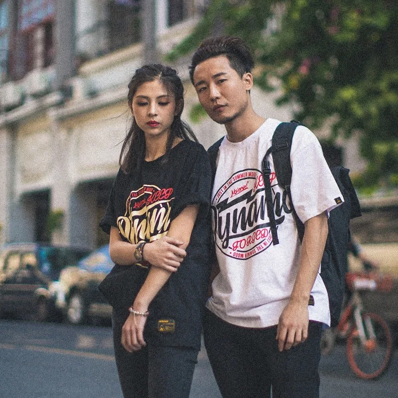Couple's Wear 2019 New Half-sleeve Men's and Women's Original Relaxed Summer Suit Short-sleeved T-shirt