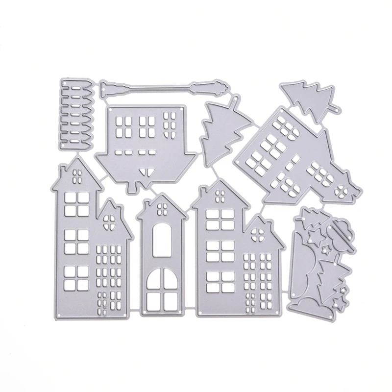 

Christmas House Cutting Dies Stencil DIY Scrapbooking Embossing Paper Card Decor