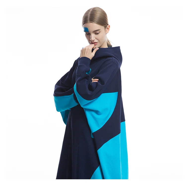 Women Spring Autumn New Casual Ultra Loose Long Hooded Knitted Cotton Sweatshirt Ladies Oversize Hoodies Coat