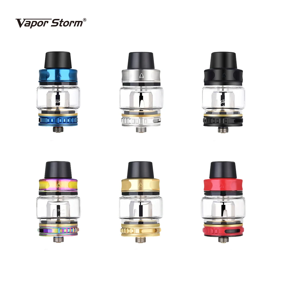 

Vapor Storm Trip Tank 0.2ohm Mesh Coil Sliding Top Fill Atomizer Organic Cotton 2ml/6ml 200w Electronic Cigarette Vape Tank