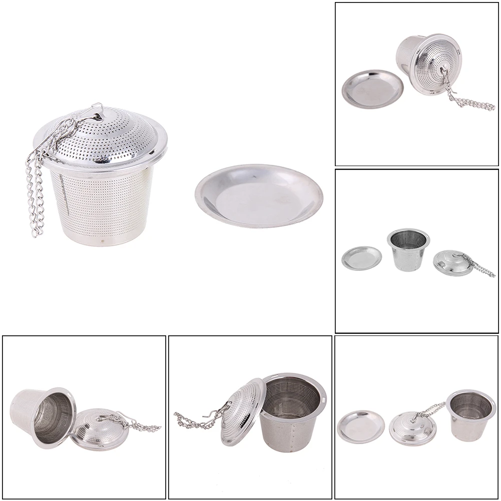 Stainless Steel Tea Strainer Locking Tea Infuser Filter Mesh Ball Seasoning Herb Spices Ball Strainer Infusor Mesh Tool