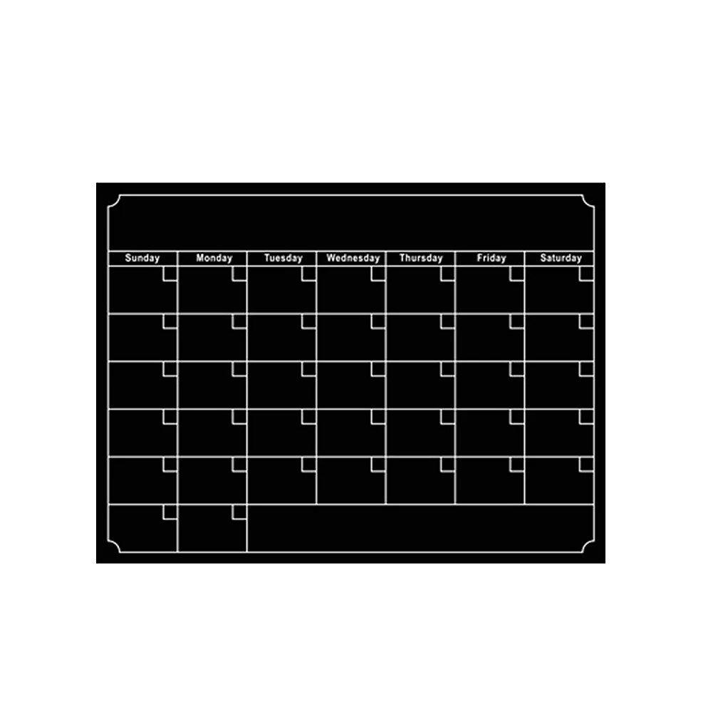 Многоразовые наклейки на холодильник, магнитный календарь с 3 цветными маркерами, ежемесячный планировщик, магнитная доска для сообщений, магнитный календарь для рисования