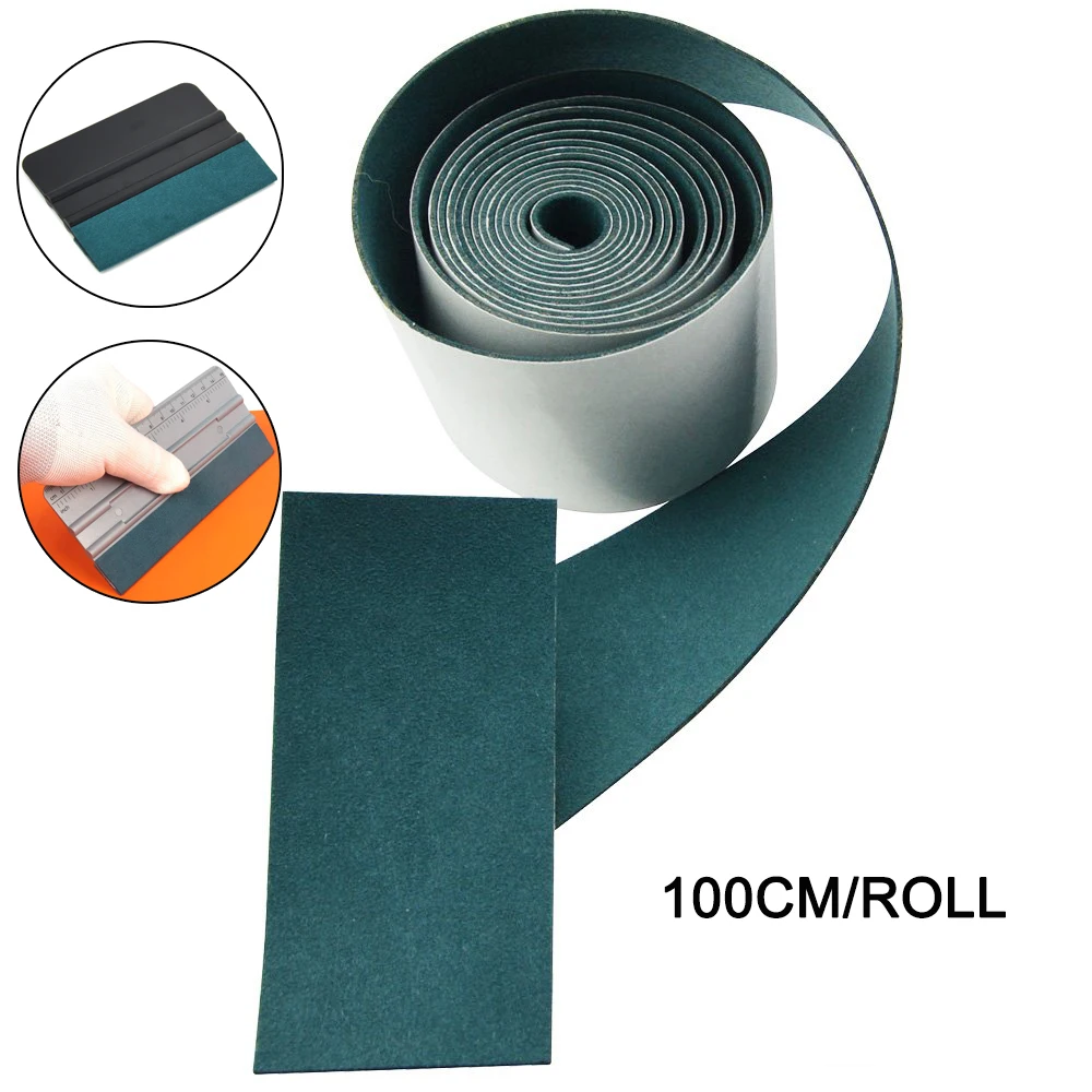EHDIS Car Vinyl Decal Wrapping Card Scraper + 100CM Suede Felt Cloth Tape Foil Film Tint Tool Household Window Cleaning Squeegee EHDIS Car Vinyl Decal Wrapping Card Scraper + 100CM Suede Felt Cloth Tape Foil Film Tint Tool Household Window Cleaning Squeegee