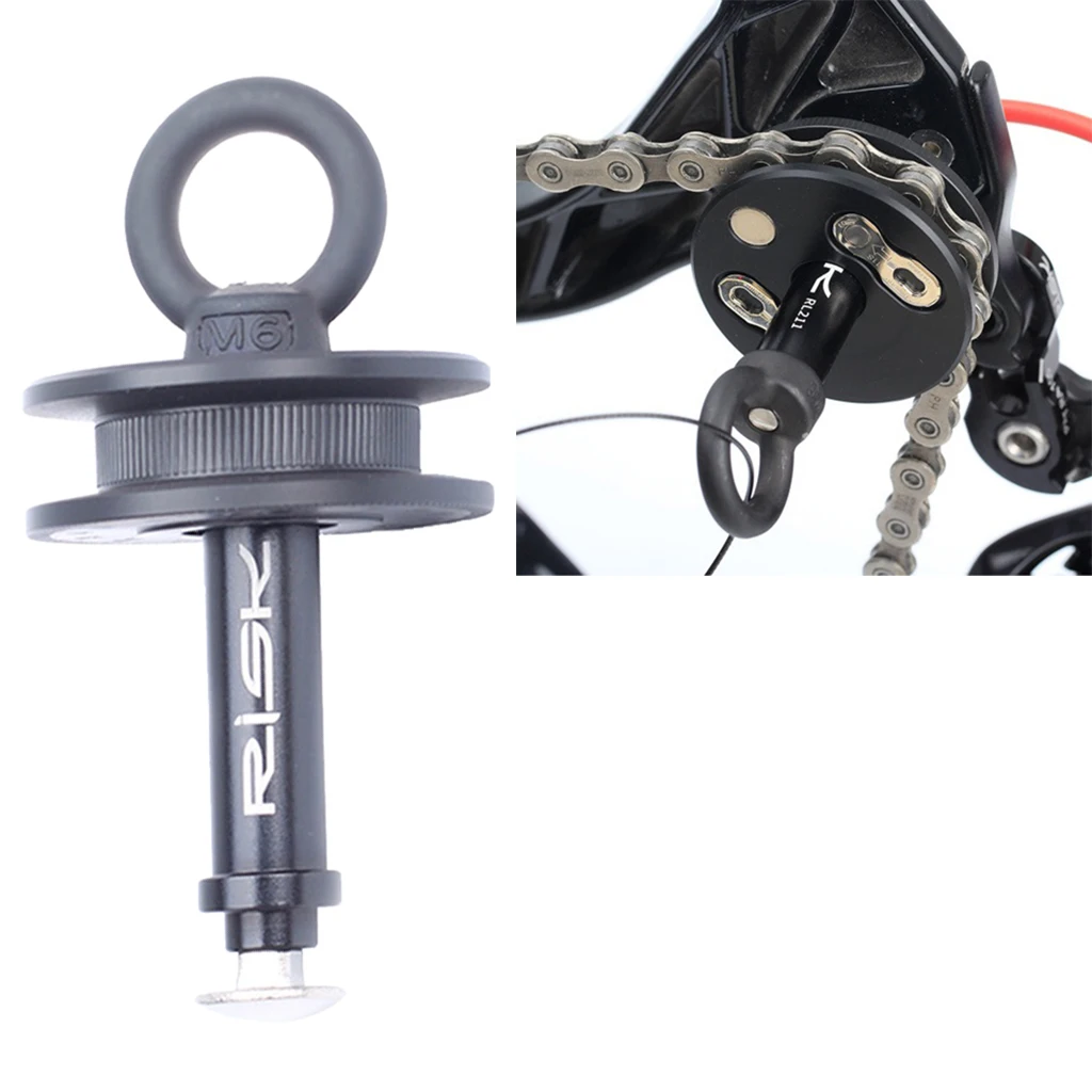 Soporte para cadena de bicicleta, eje pasante para lavado de bicicletas 