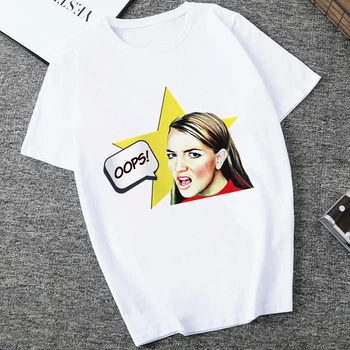 

Britney Spears Women's T Shirt Summer Short Sleeve Chewing Funny Tshirt Tops basic Women T-shirt Female clothing for summer