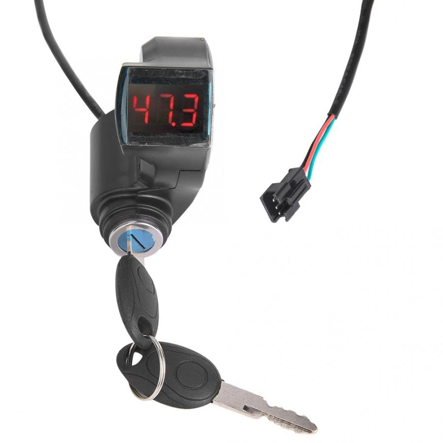 5V-99V LED Bike Thumb Throttle With Power Switch Voltage For Electric E-bike