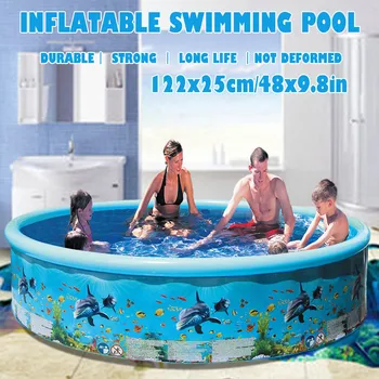 

72inches Thickened Swimming Pool Blow Up Pool For Family Kids Backyard Foldable Swimming Pool Infant Water Floating